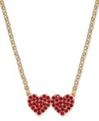 Kate Spade New York Pave Double-heart Pendant Necklace