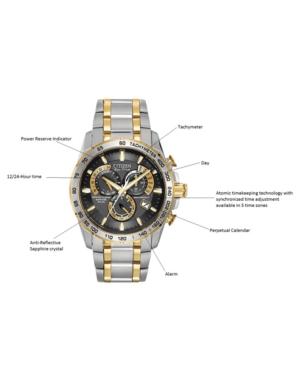 Citizen Men's Chronograph Eco-drive Two Tone Stainless Steel Bracelet Watch 43mm At4004-52e