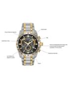 Citizen Men's Chronograph Eco-drive Two Tone Stainless Steel Bracelet Watch 43mm At4004-52e