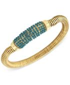 Bcbgeneration Gold-tone Beaded Cluster Coiled Stretch Bracelet