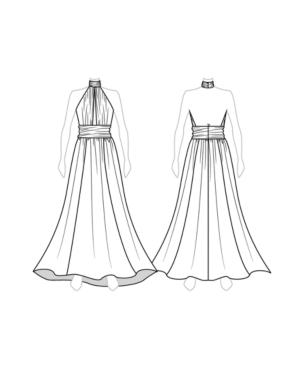 Customize: Remove Skirt Slit - Fame And Partners Keyhole Halter Dress