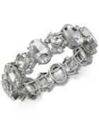 Charter Club Silver-tone Crystal Stretch Bracelet, Created For Macy's