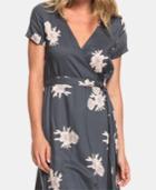 Roxy Juniors' District Day Floral-print Wrap Dress