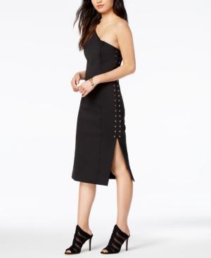Mare Mare Caliz One-shoulder Lace-up Dress