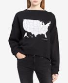 Calvin Klein Jeans Cotton High-low Graphic Sweatshirt