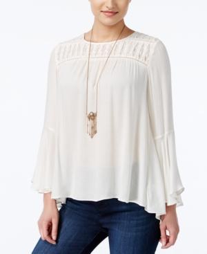 Jessica Simpson Wilma Embroidered High-low Top