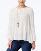 Jessica Simpson Wilma Embroidered High-low Top