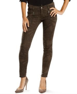 Levi's 711 Angled-zip Printed Skinny Jeans