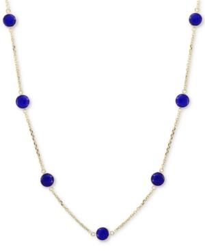 Effy Jade (6mm) Station Collar Necklace In 14k Gold, 16 + 2 Extender (also In Onyx & Lapis Lazuli)