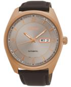 Seiko Men's Automatic Recraft Series Brown Leather Strap Watch 45mm Snkn72