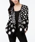 Alfani Printed Flyaway Open Cardigan, Only At Macy's