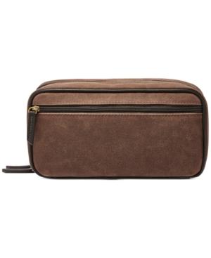 Fossil Double-zip Natural Fabric Shave Kit