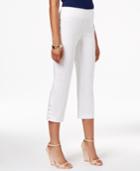 Jm Collection Petite Lace-up Cropped Pants, Created For Macy's