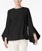 Olivia & Grace Button-back Bell-sleeve Blouse