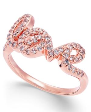 Joan Boyce Crystal Love Script Ring