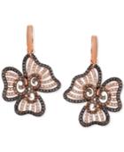 Le Vian Nude, Blackberry & Chocolate Diamond Flower Drop Earrings (2-3/4 Ct. T.w.) In 14k Rose Gold