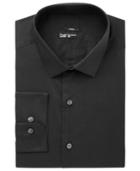 Bar Iii Men's Slim-fit Stretch Easy-care Black Circle Dot Print Dress Shirt, Created For Macy's