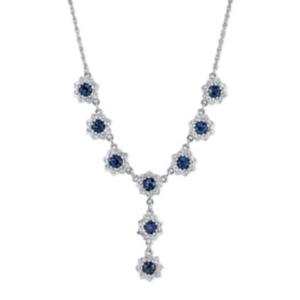 2028 Silver-tone Blue Y-necklace 16 Adjustable