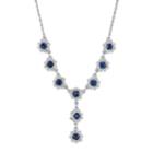 2028 Silver-tone Blue Y-necklace 16 Adjustable