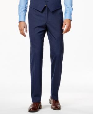 Alfani Red Men's Traveler Medium Blue Solid Slim-fit Pants, Only At Macy's