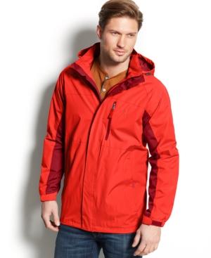 Izod Hooded Colorblocked Full-zip Jacket