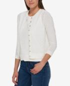 Tommy Hilfiger Lace-front Cardigan, Only At Macy's