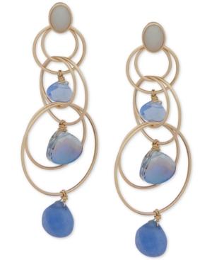 Lonna & Lilly Gold-tone Stone & Multi-hoop Chandelier Earrings
