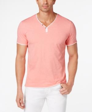 Inc International Concepts Men's Feeder Striped Y-neck T-shirt, Created For Macy's