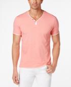 Inc International Concepts Men's Feeder Striped Y-neck T-shirt, Created For Macy's