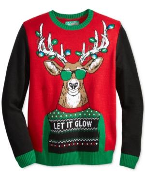 Retrofit Men's Let It Glow Light-up Reindeer Sweater
