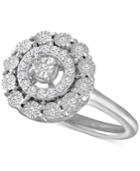 Diamond Halo Ring (1/5 Ct. T.w.) In Sterling Silver