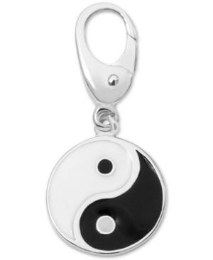 Yin-yang Clip-on Charm In Sterling Silver