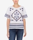 Catherine Malandrino Daisy Embroidered Eyelet Top