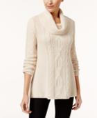 Jeanne Pierre Cotton Cable-knit Sweater