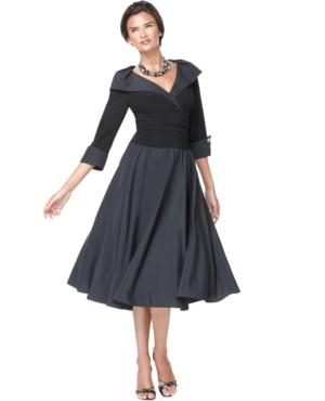 Jessica Howard Portrait-collar A-line Dress