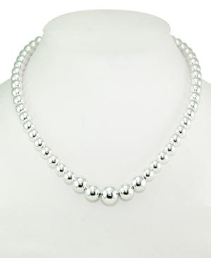 Giani Bernini Graduated Bead Collar Necklace In Sterling Silver, Created For Macy's