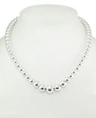 Giani Bernini Graduated Bead Collar Necklace In Sterling Silver, Created For Macy's