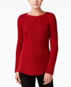 Style & Co Multi-directional Ribbed Sweater, Created For Macy's