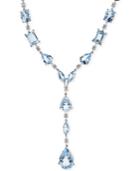Aquarius By Effy Aquamarine (15-7/8 Ct. T.w.) And Diamond (1/2 Ct. T.w.) Necklace In 14k White Gold
