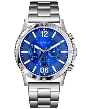 Caravelle New York By Bulova Men's Chronograph Stainless Steel Bracelet Watch 44mm 43a116