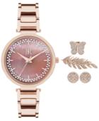 Inc International Concepts Women's April Rose Gold-tone Bracelet Watch And Accessory Set 34mm, Only At Macy's