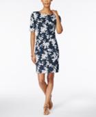Karen Scott Floral-print Sheath Dress, Only At Macy's