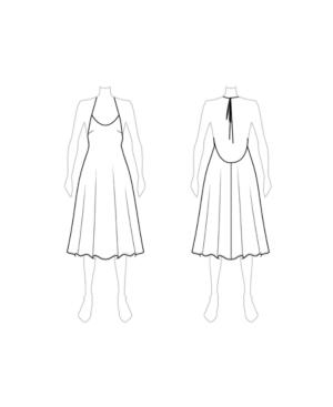 Customize: Switch To Petti Length - Fame And Partners Tie-back Petti-length Halter Dress