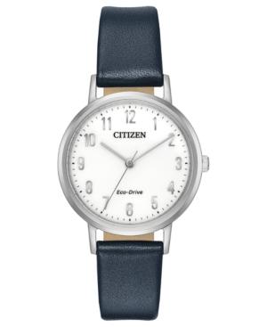 Citizen Eco-drive Women's Blue Leather Strap Watch 30mm