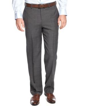 Greg Norman For Tasso Elba Blue Deco Charcoal Dress Pants
