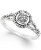 Diamond Promise Ring In 10k White Gold ( 1/4 Ct. T.w.)
