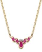 Ruby (3/4 Ct. T.w.) And Diamond Necklace (3/4 Ct. T.w.) In 14k Gold