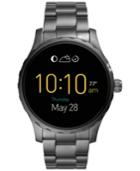 Fossil Men's Digital Q Marshal Smoke-tone Ion-plated Stainless Steel Bracelet Smart Watch 45mm Ftw2108