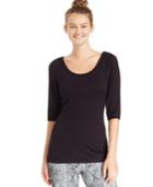 Calvin Klein Performance Cross-back Ballet-sleeve Top