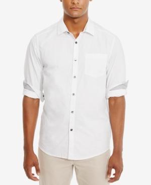 Kenneth Cole Reaction Men's Slim-fit Dot-pattern Cotton Shirt